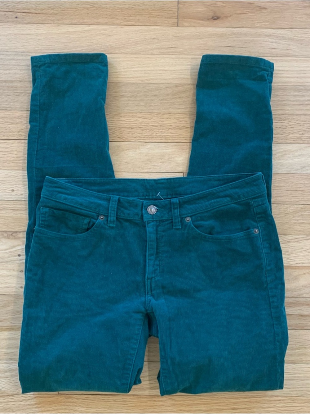 Patagonia Women’s Green Corduroy Organic Cotton Cord Pants Stretch Straight 29